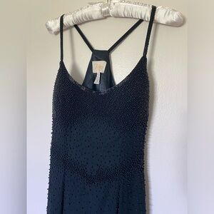 Floor length Black Beaded Dress